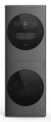 Whirlpool - 2.7 Cu. Ft. Washer and 4.3 Cu. Ft. Electric Dryer Ventless Heat Pump Laundry Tower and Energy Star - Titanium Metallic