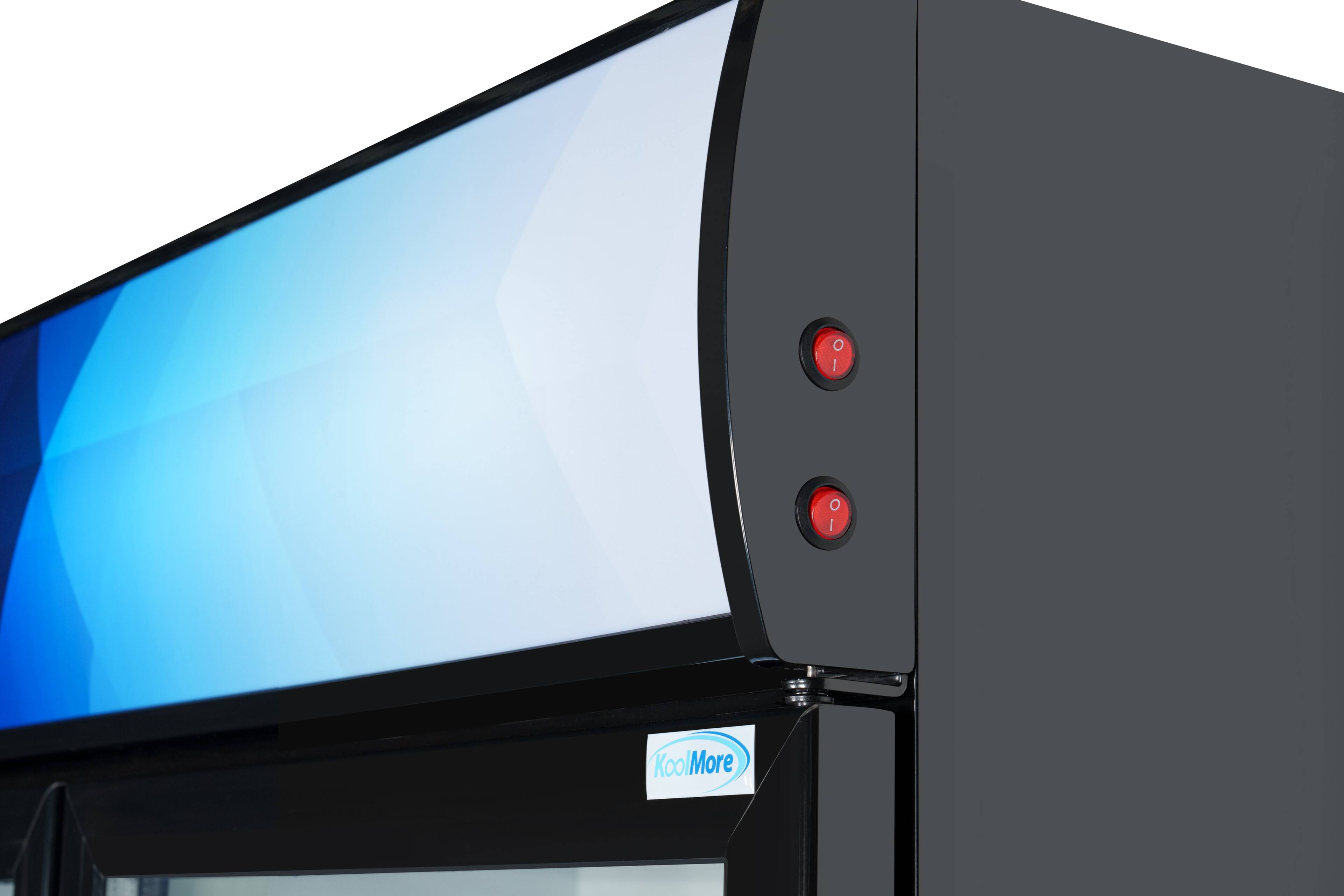 Alt View 10. Koolmore - 45 in. Two Glass Door Merchandiser Refrigerator - 35 Cu. Ft. (MDR-2GD-35C) - Black.