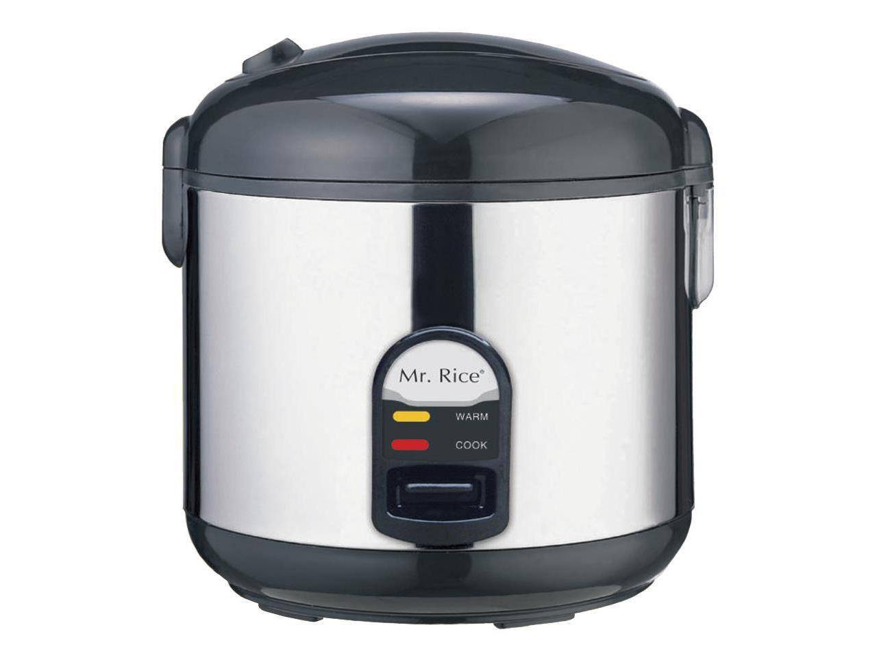 Sunpentown - 10-cups Rice Cooker with Stainless Body SC-1812S - Stainless Steel