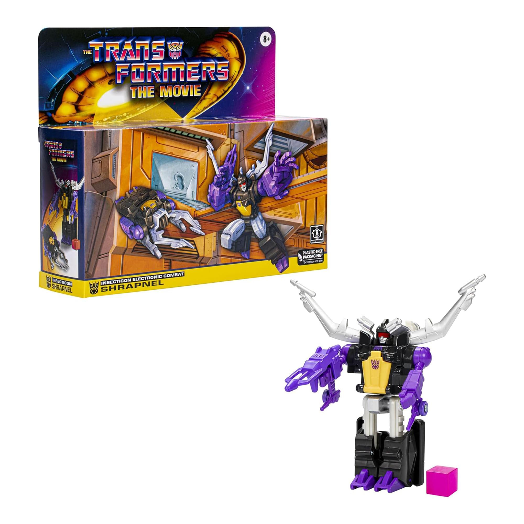 8+ TRANSFORMERS THE MOVIE INSECTICON ELECTRONIC COMBAT SHRAPNEL
