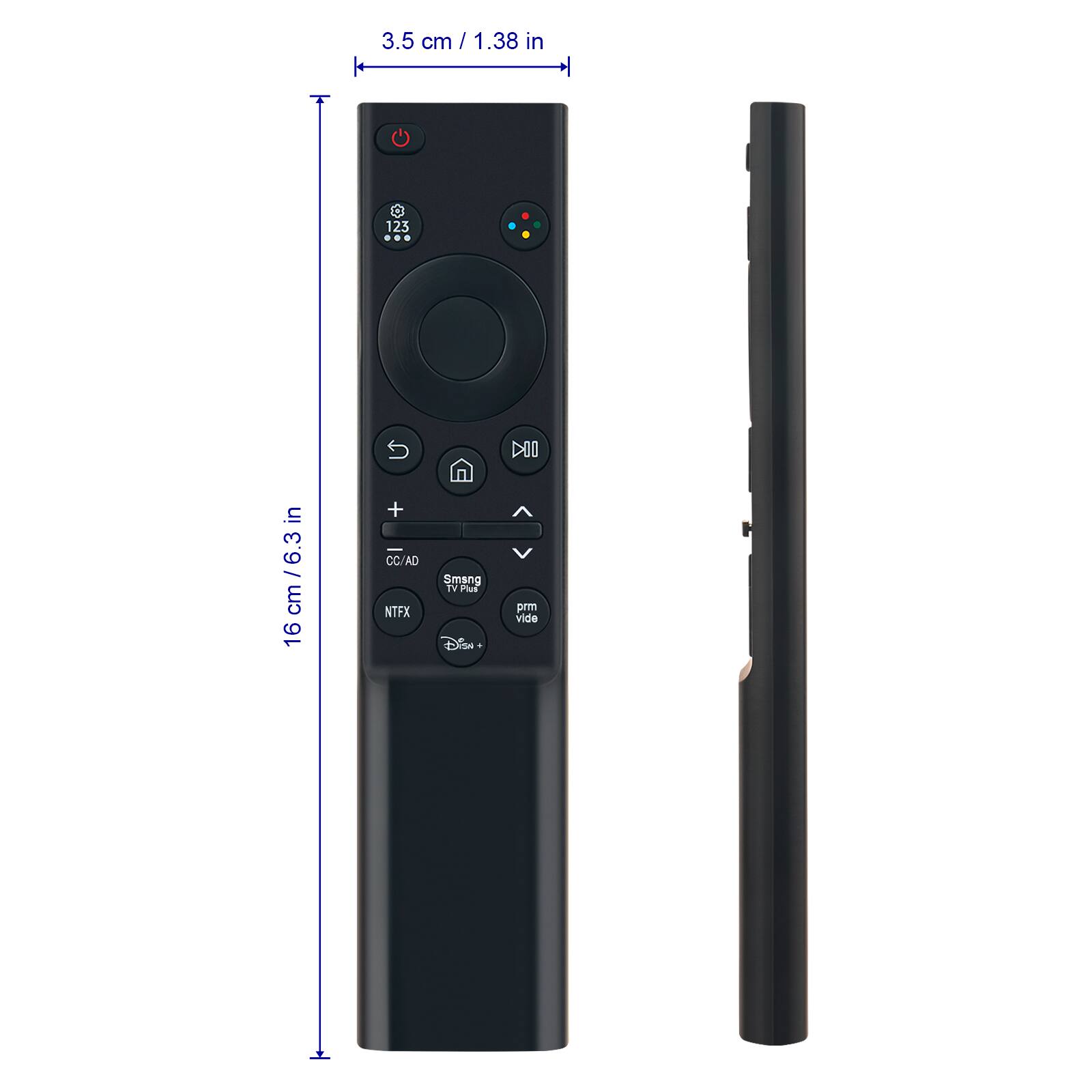 3.5 cm / 1.38 in  
16 cm / 6.3 cm  
125 ... . . . U DOO in cm  
CC/AD  
NTFX  
Sman TV Plut  
+ prm vide