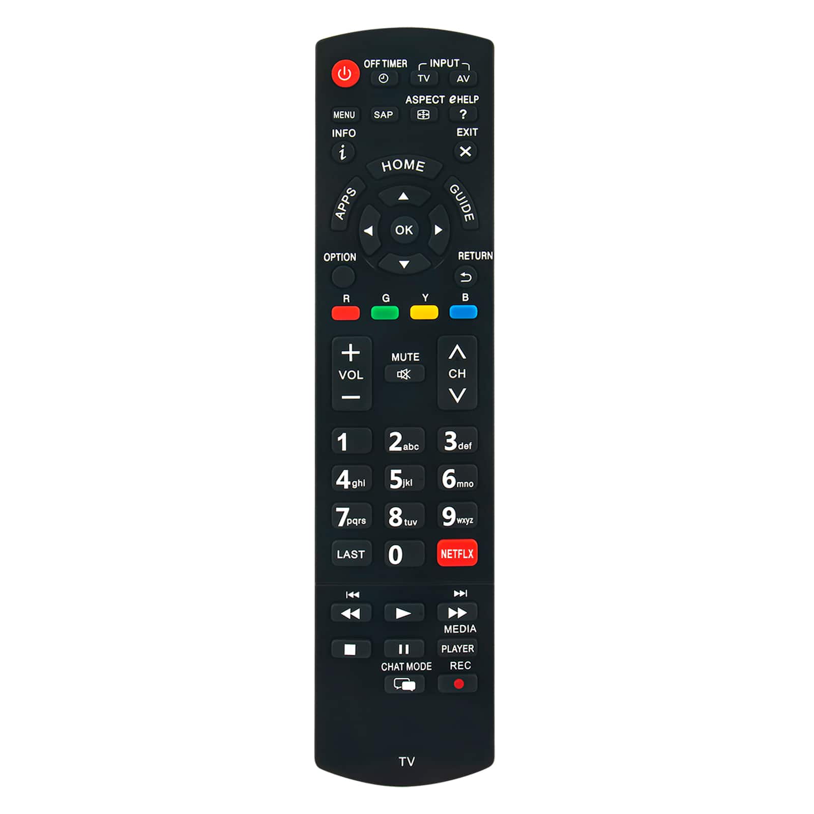 ZdalaMit - Replacement Remote N2QAYB000942 fit for Panasonic TV TH-55CX800Z TH55-DS610U TH-55DX600U TH-55DX605U TH-55DX640A - Black