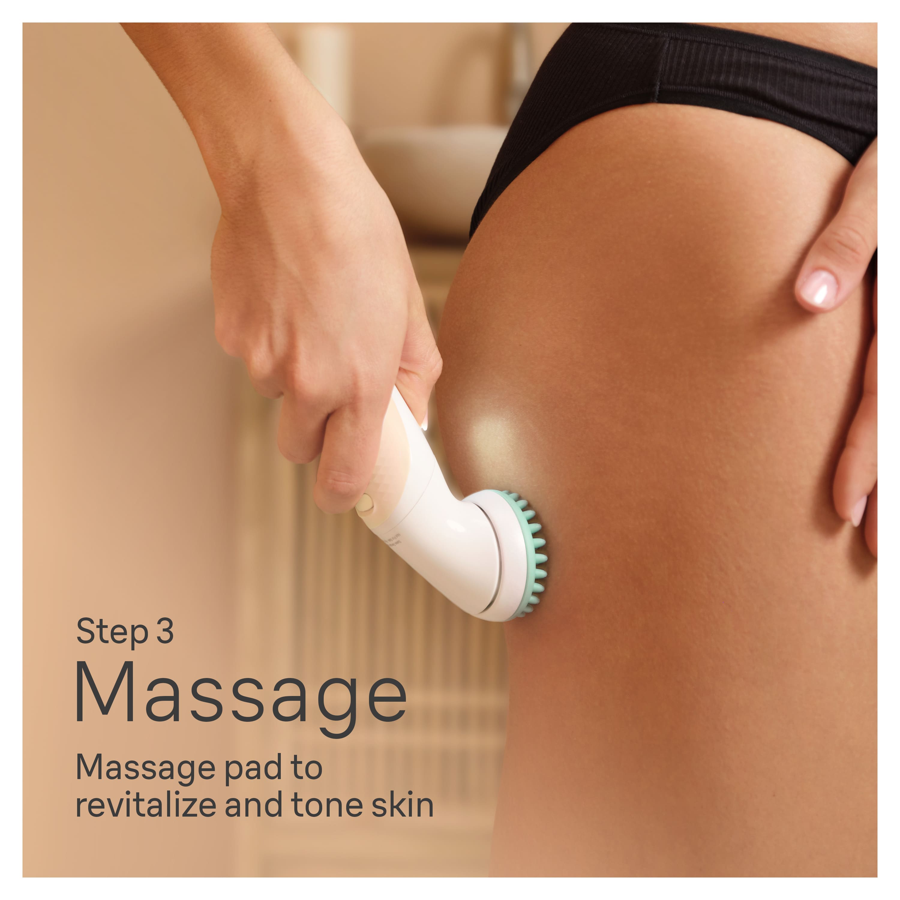 Step 3: Massage pad to revitalize and tone skin.