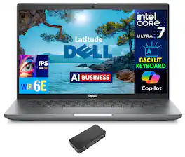 Dell - Latitude Laptop 14.0 FHD (Intel Ultra 7 165U , 32GB DDR5, 1TB M.2 PCIe SSD, Intel Graphics, Win 11 Pro) - Silver