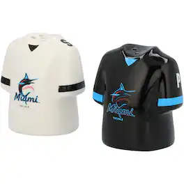 The Memory Company - Miami Marlins Team Jersey Salt & Pepper Shaker Set - Multicolor