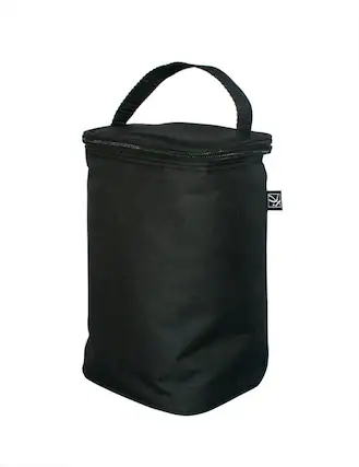 Front. J.L. Childress - J.L. Childress Tall Two Cool Breastmilk Cooler Bag, Insulated & Leak-Proof, Fits 2–4 Bottles, Black - Black.