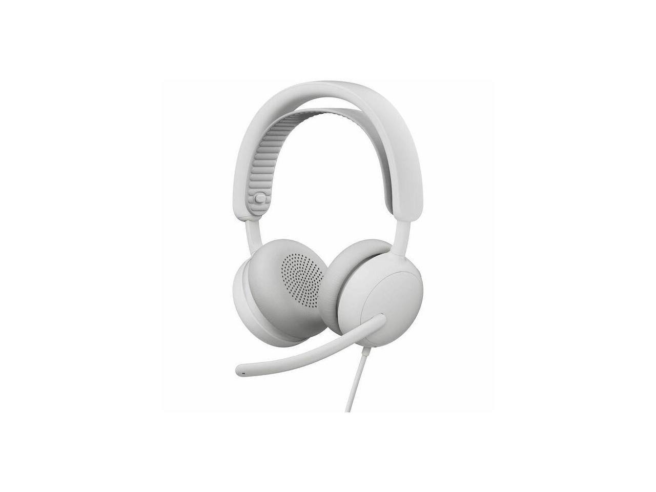 Front. Logitech - Logitech Zone Wired 2 for Business - Noise-Canceling Headset with Adaptive Hybrid ANC (Off-white Teams version).