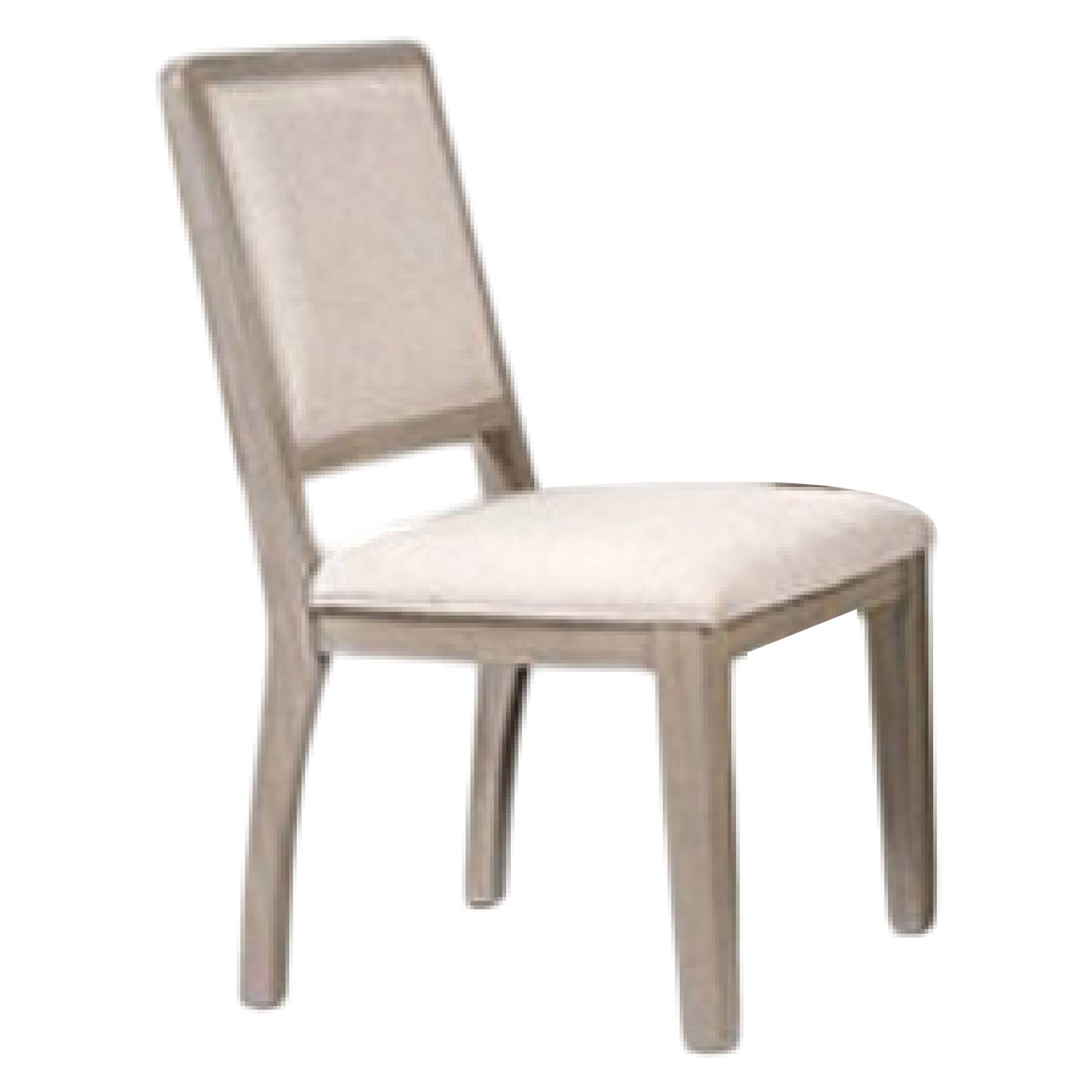 Alt View 2. Manhattan Lane - Giva 7pc Dining Table Set, 6 Polyester Chairs, Natural Brown Wood - Natural Oak Brown, White.