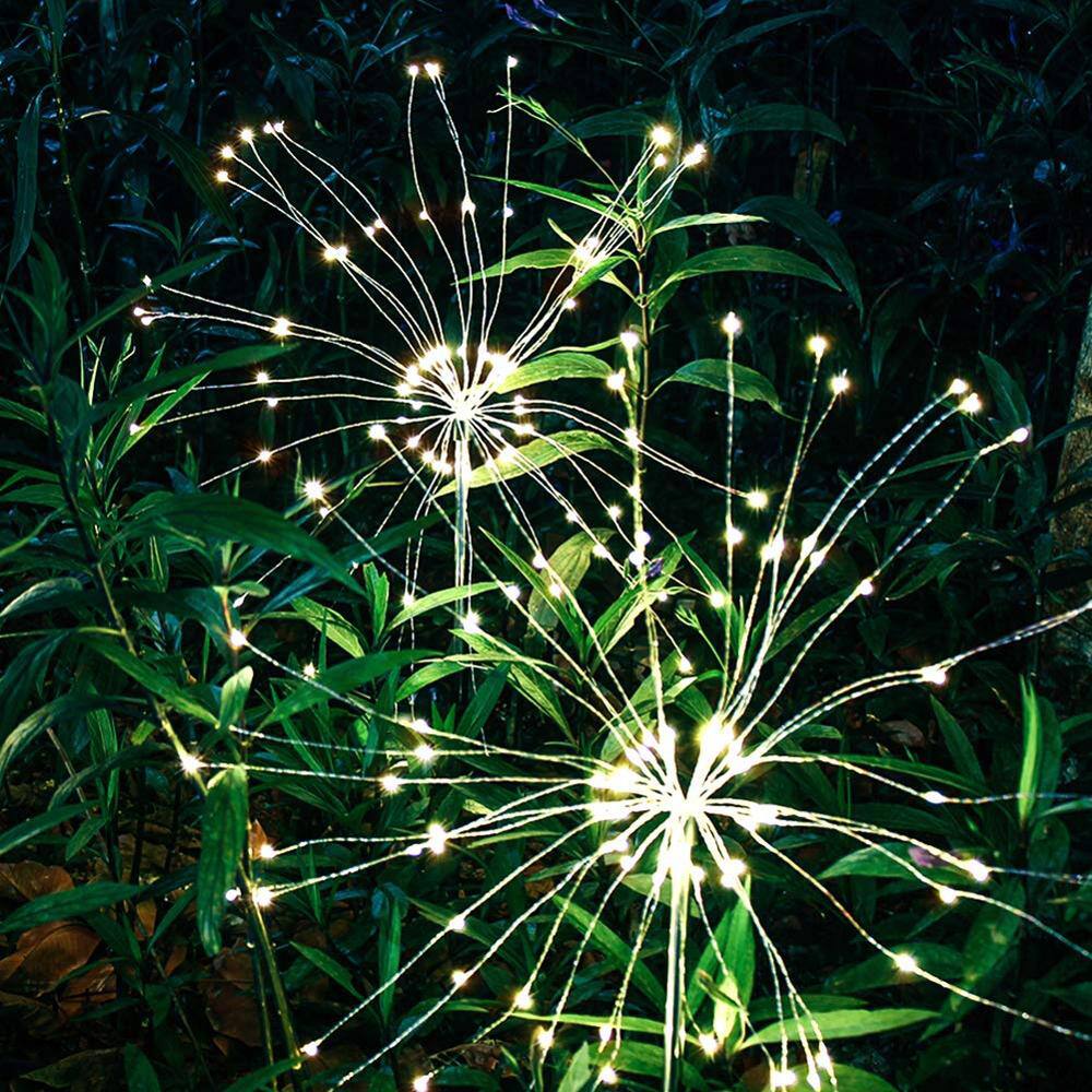 Alt View 3. Oumilen - Solar Firework Garden Lights Warm White 120LEDs IP65 Waterproof.