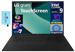 LG - gram Laptop 17.0 WQXGA (Intel Ultra 9-288V, 32GB LPDDR5X, 1TB SSD, Intel Arc 140V, Win 11 Home) w/USB Hub - Obsidian Black