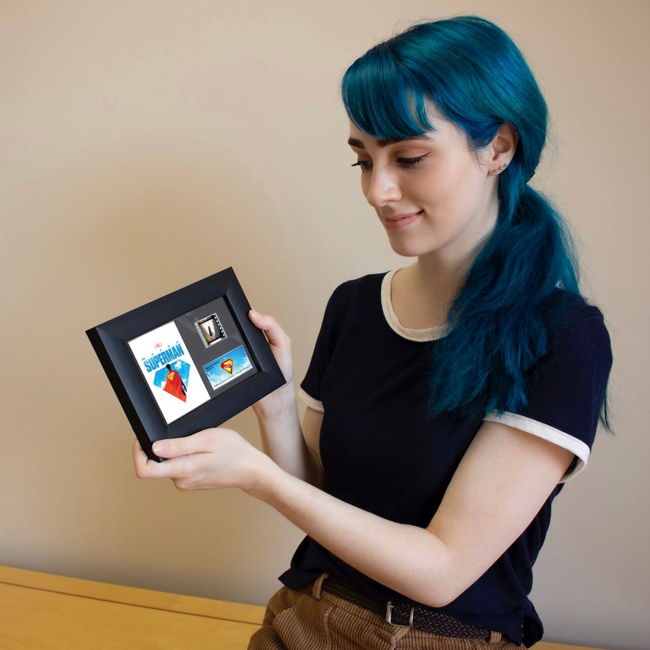 Alt View 1. Trend Setters - Superman (2025) (Look Up In The Sky) Minicell FilmCells™ Framed Desktop Presentation USFC6600 - Multicolor.