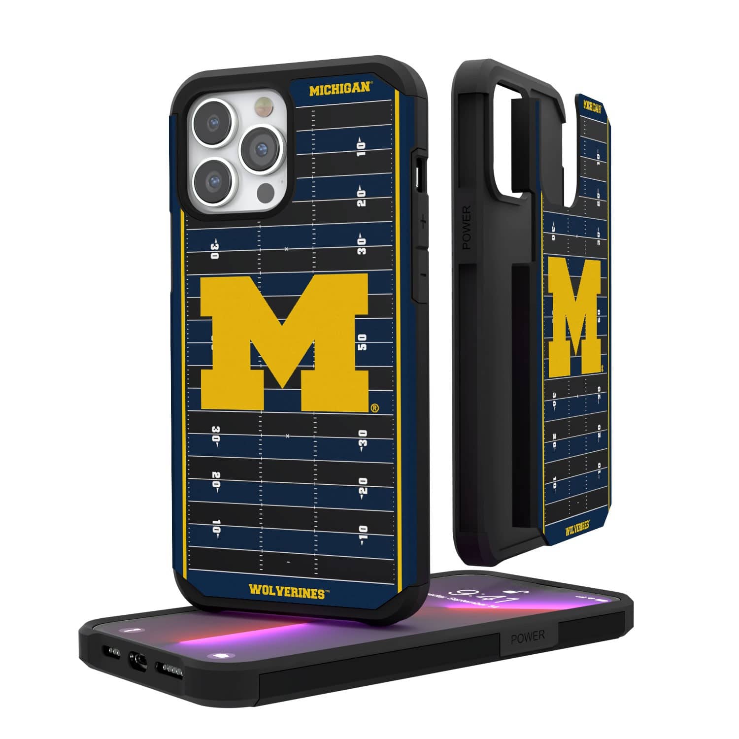 Keyscaper - NCAA - Michigan Wolverines Field iPhone Rugged Case - 16 Pro - Multicolor