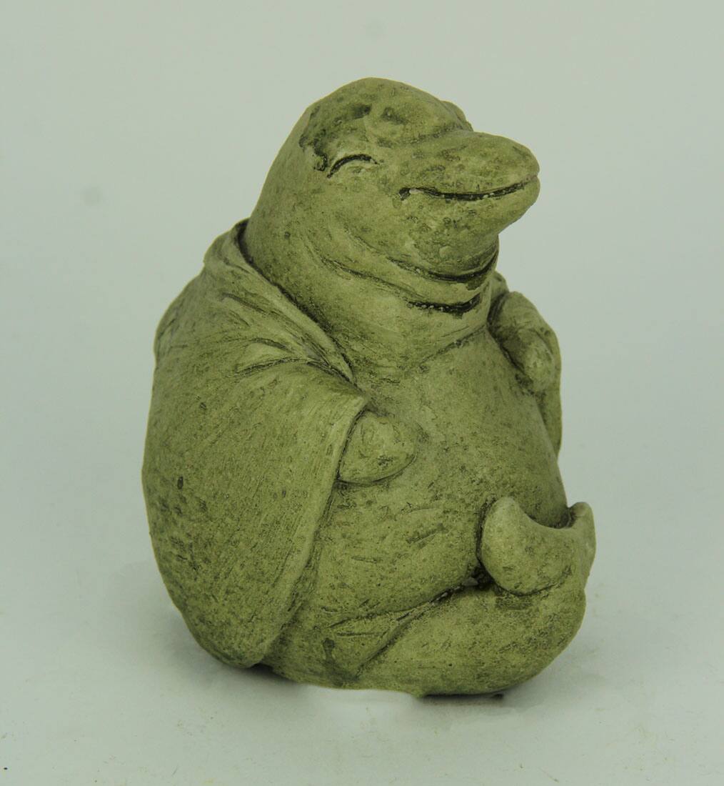 Alt View 1. Designer Stone - Designer Stone Mossy Green Zen Dolphin Concrete Statue - Green.