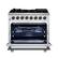 Alt View 7. Forno Appliances - Massimo 5.36 Cu. Ft. Freestanding Dual Fuel True Convection Range with Air Fryer Basket - White.