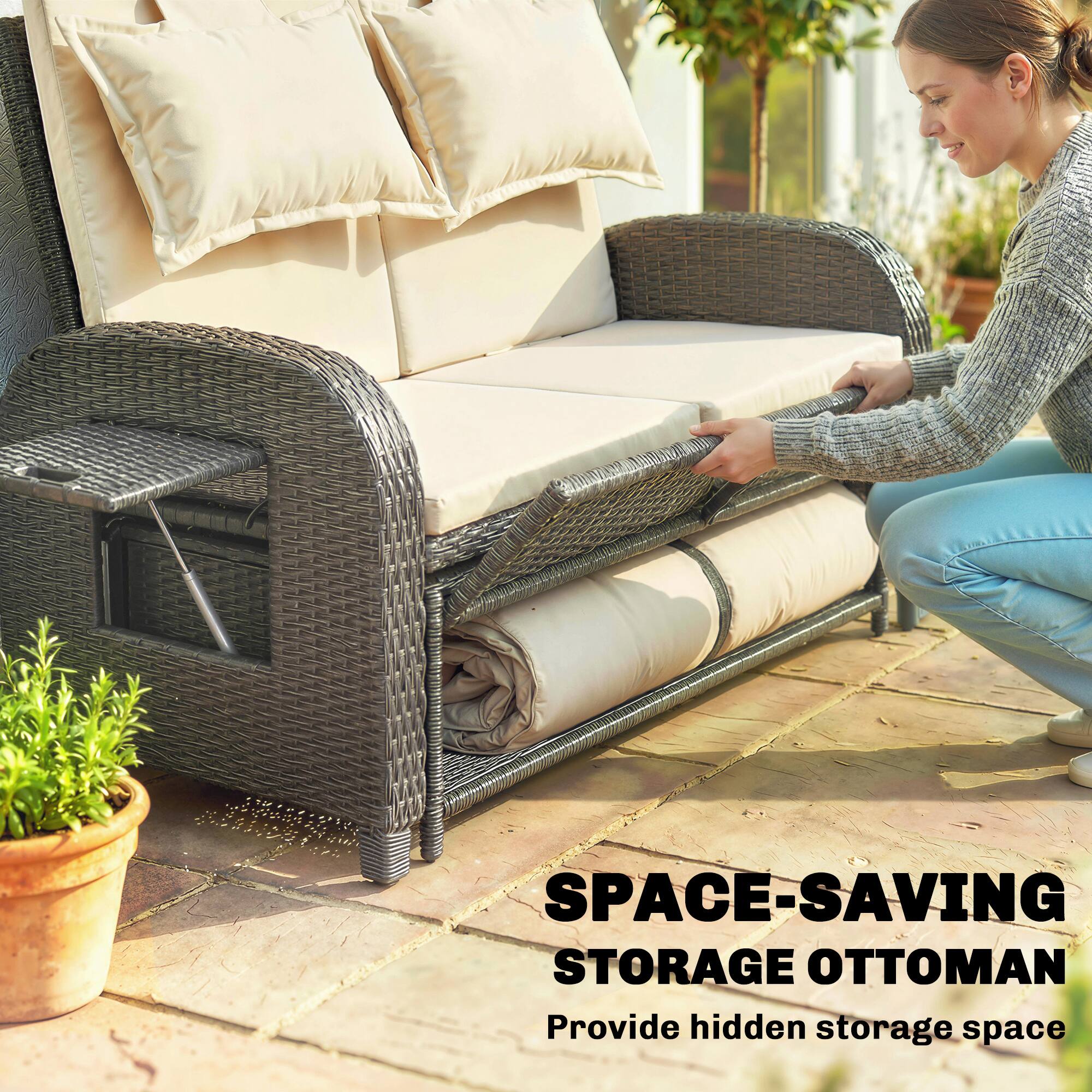 SPACE-SAVING STORAGE OTTOMAN  
Provide hidden storage space
