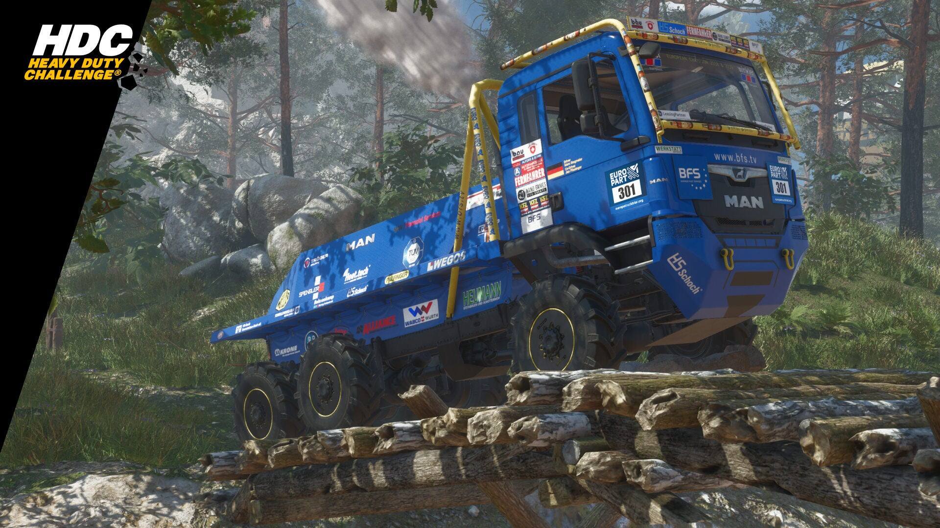 HDC HEAVY DUTY CHALLENGE

HS Schoch FERNFAHKER
SPENILER KRONE
bou FERNFAHRER COVES KIND INCESTOUR K72 KET BFS MAN TUV WEGOS tach FLLEINGER HEUMANN W MURCH ALLIANCE WASCO
WERKSTATE www.bfs.tv EURO X EURO BFS PART ALL PART HAN 301 301 Ameanza MAN SA Schoch