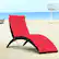 Alt View 4. Costway - 2PCS Folding Patio Rattan Lounge Chair Chaise Cushioned Portable Garden - Red.