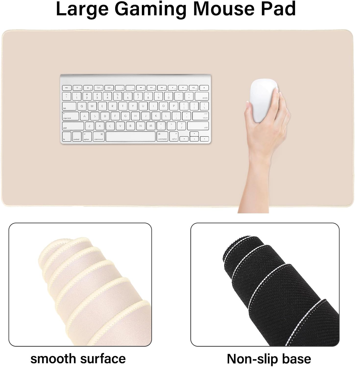 Large Gaming Mouse Pad

- smooth surface
- Non-slip base
