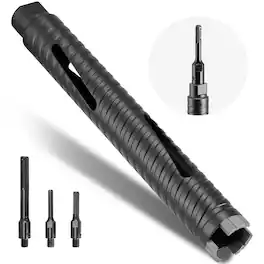 VEVOR - Core Drill Bit, 1-1/2 inch Diameter, 9-1/2 inch Drilling Depth, 5/8-11 Internal Thread, Diamond Dry Coring Bit - Black