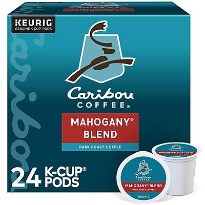 Caribou Coffee - Caribou Mahogany Blend Coffee Keurig® K-Cup® Pods, Dark Roast, 0.40 oz., 24/Box (6990)