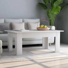 Boyel Living - 39.4 x 23.6 x 16.5 in Rectangular Medium Sleek Coffee Table Matte Engineered wood - White