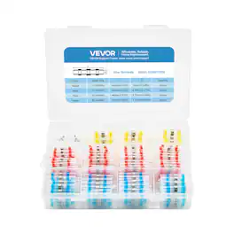 VEVOR - Heat Shrink Butt Connectors, 330PCS, Waterproof Solder Seal Wire Connectors Kit, Electrical Terminals Insulated Wiring - White, Red, Blue, Yellow
