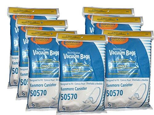 A MUST FOR ALLERGY SUFFERERS!  
EnviroCare TECHNOLOGIES  
Microfiltration Vacuum Bags  
Designed to Fit:  
Kenmore Canister 50570  

A MUST FOR ALLERGY SUFFERERS!  
EnviroCare TECHNOLOGIES  
Microfiltration Vacuum Bags  
Designed to Fit:  
Kenmore Canister 50570  

A MUST FOR ALLERGY SUFFERERS!  
EnviroCare TECHNOLOGIES  
Microfiltration Vacuum Bags  
Designed to Fit:  
Kenmore Canister 50570