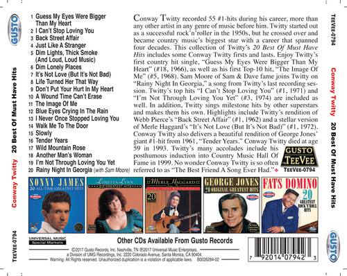 Conway Twitty - 20 Best Of Must Have Hits   - COMPACT DISCS [CD]