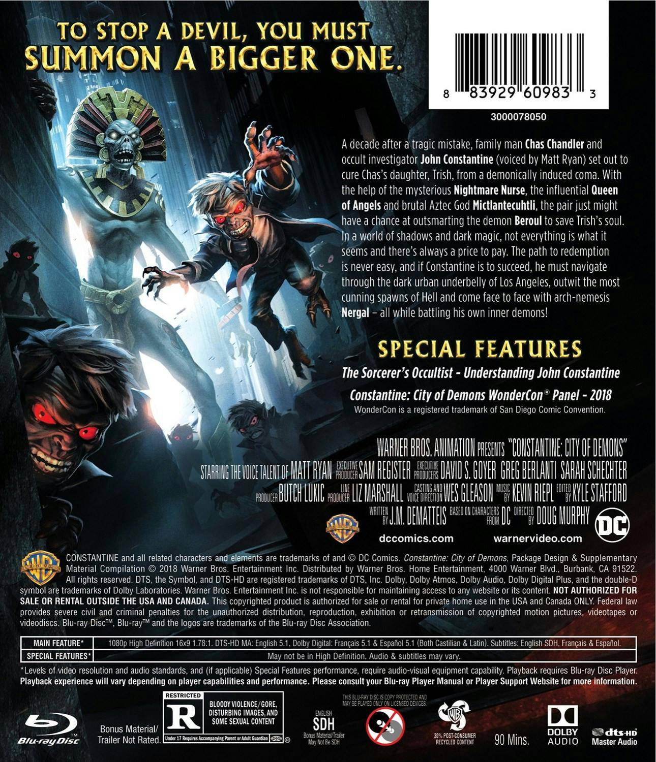 Back. Constantine: City of Demons [Blu-ray].