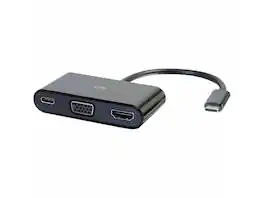 Cables to Go - C2g Usb C To Hdmi And Vga Multiport Adapter With Power Delivery - Black
