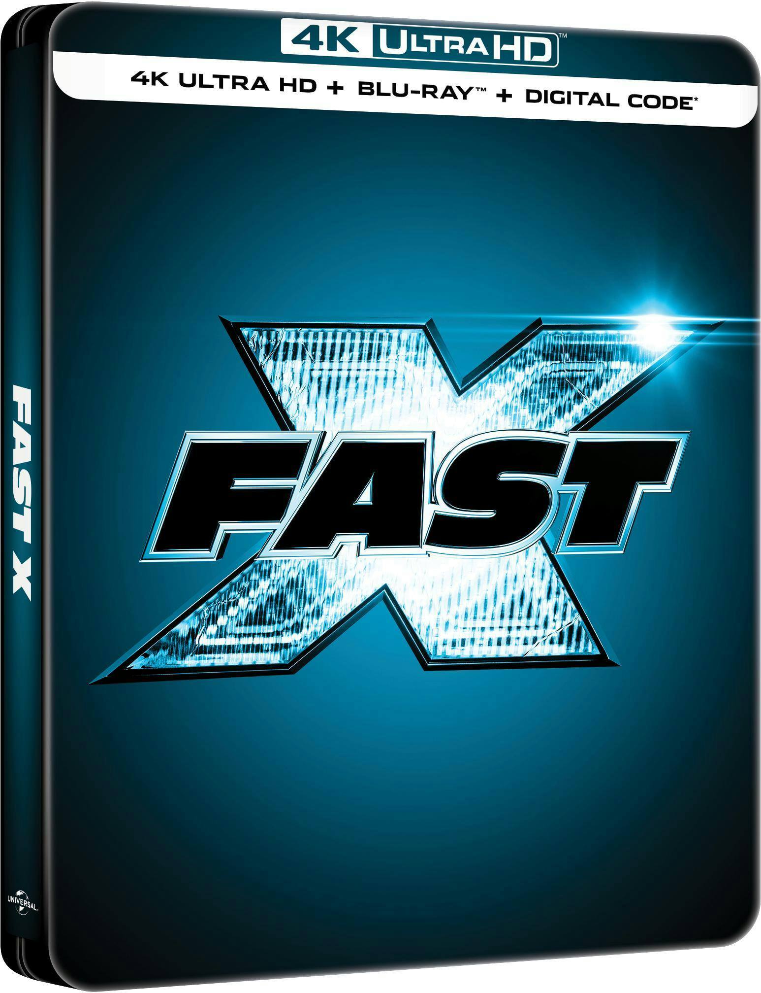 Back. Fast X - Glow-in-the-Dark Limited Edition Steelbook (4K Ultra HD + Blu-ray + Digital) [UHD].
