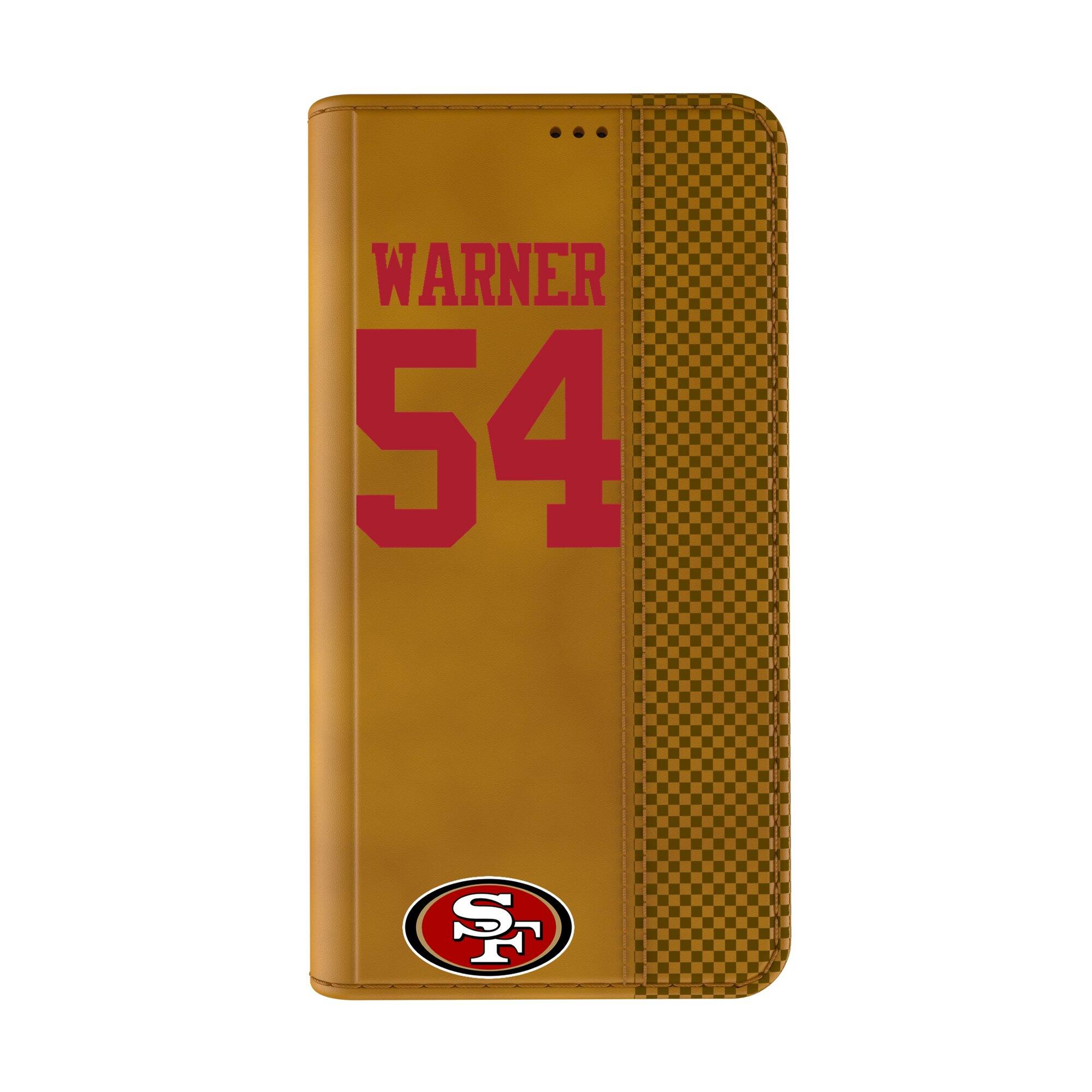 Alt View 1. Keyscaper - Fred Warner Brown San Francisco 49ers Folio iPhone Case - 15 - Brown.
