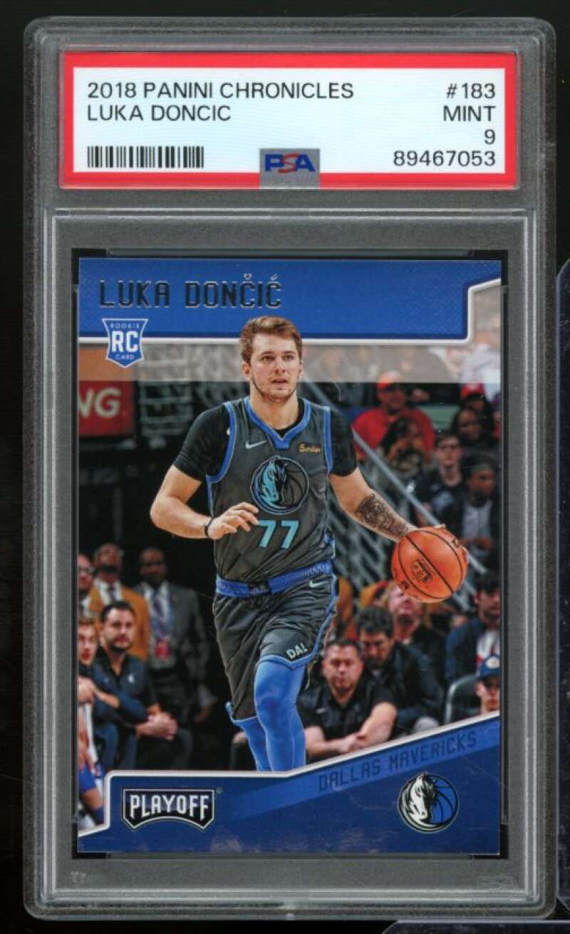 2018 PANINI CHRONICLES #183 LUKA DONCIC MINT 9 PSA 89467053 LUKA DONCIC ROOKIE RC CARD $77 DAL PLAYOFF MAVERICKS DALLAS