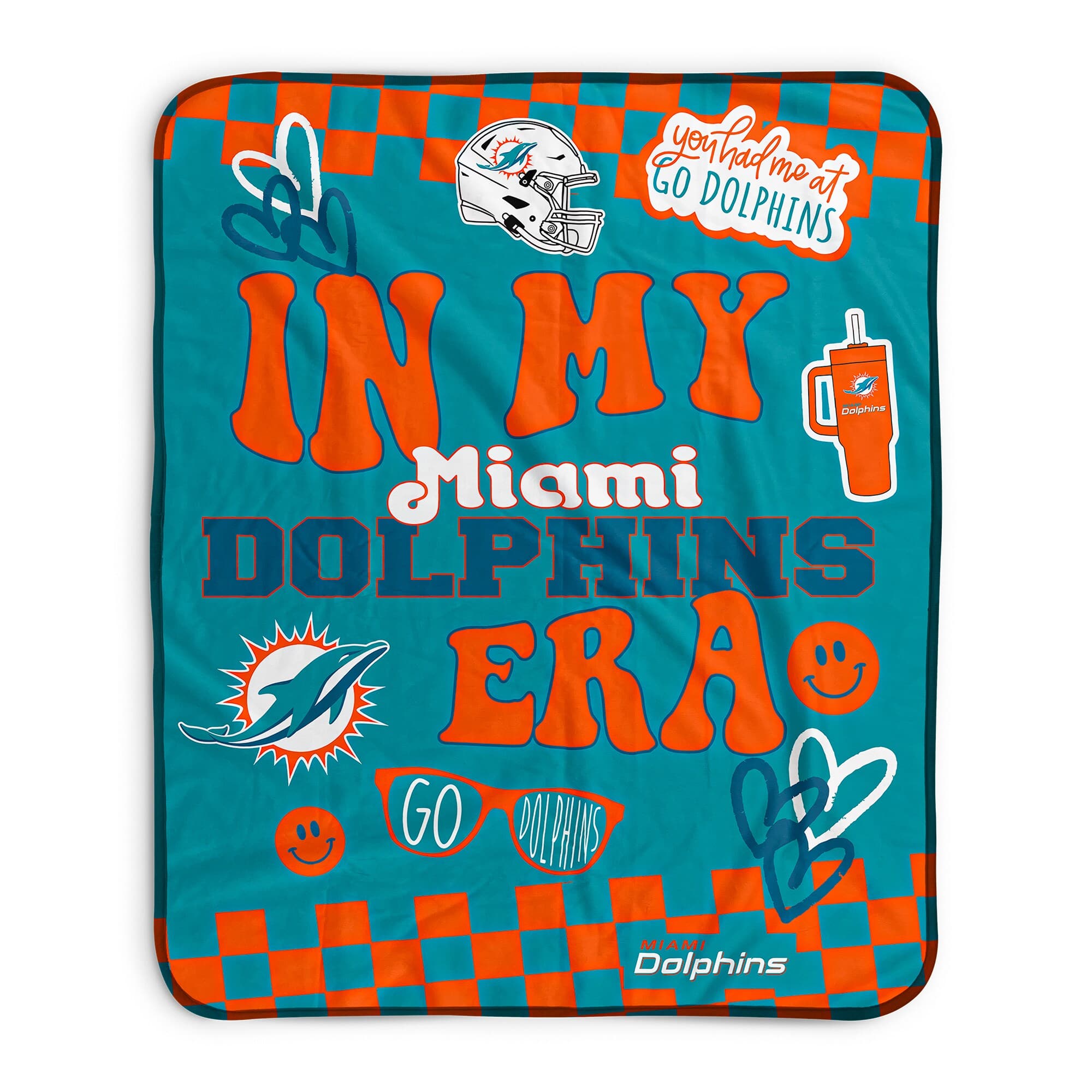 Pegasus - Miami Dolphins 50" x 60" In My Era Fleece Blanket - Multicolor