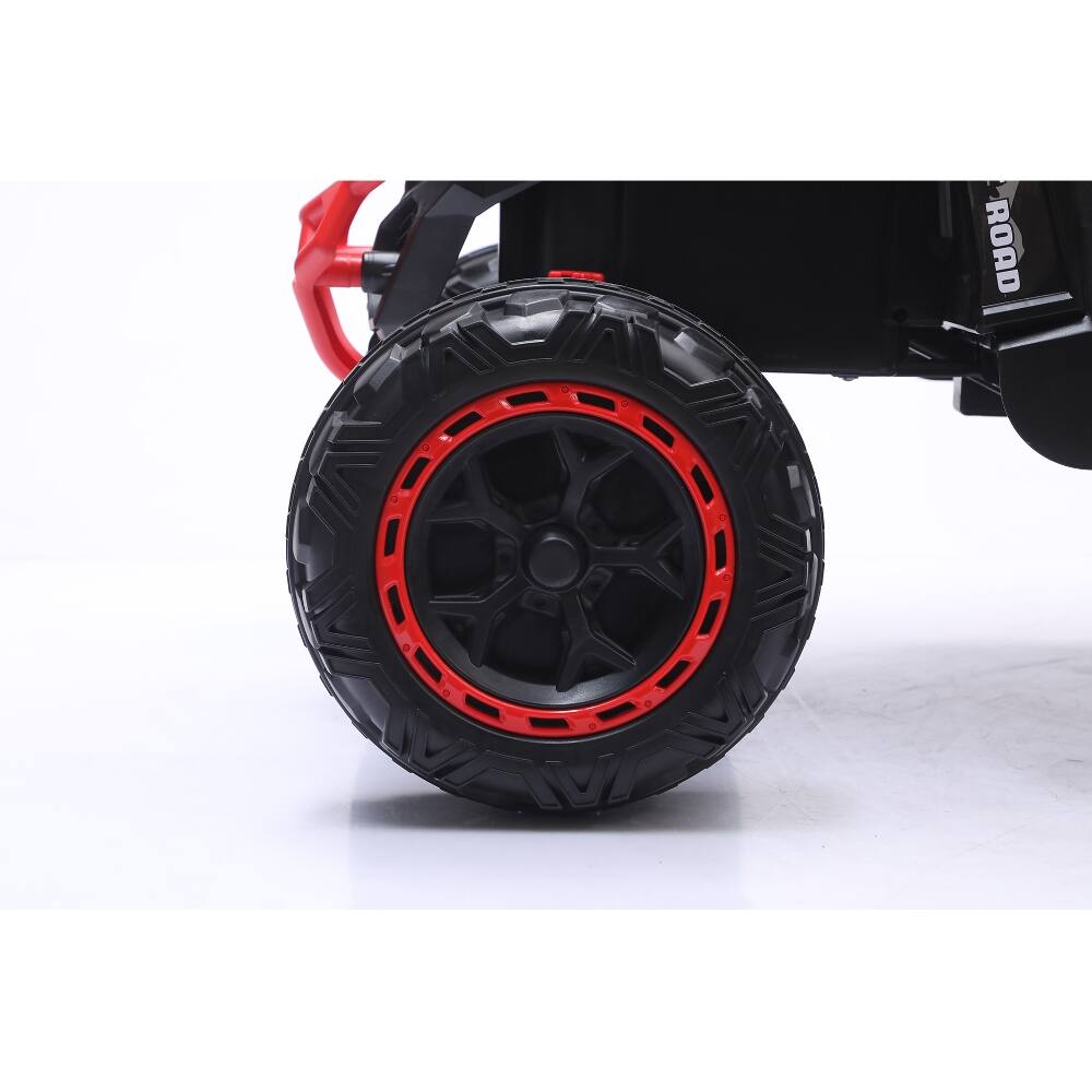 Alt View 6. Ropilly - Ropilly 24V Kids Ride on UTV with Parental Remote 4-Wheel Suspension Red.