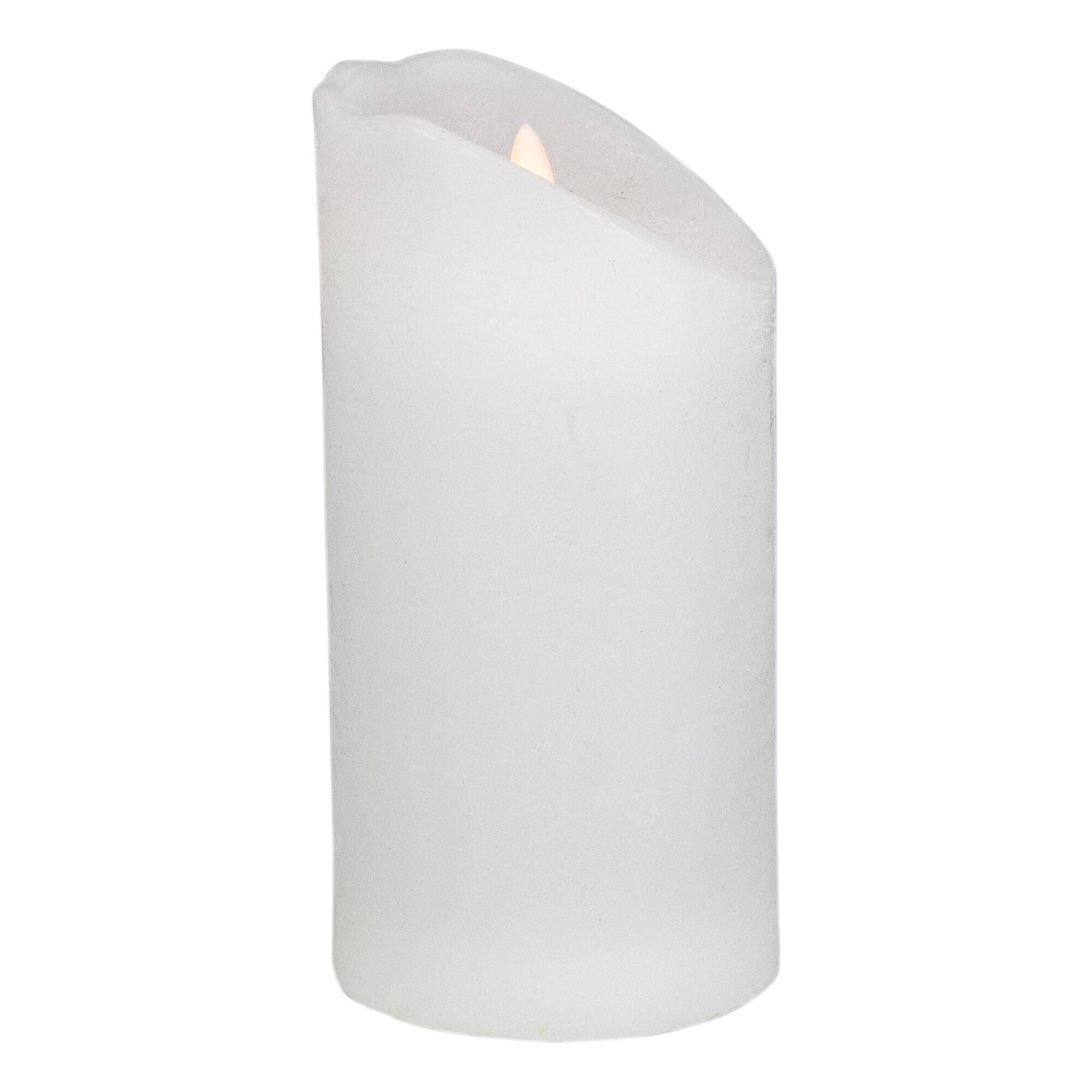 Alt View 4. Northlight - LED Flameless Pillar Christmas Candle - 6" - White - White.