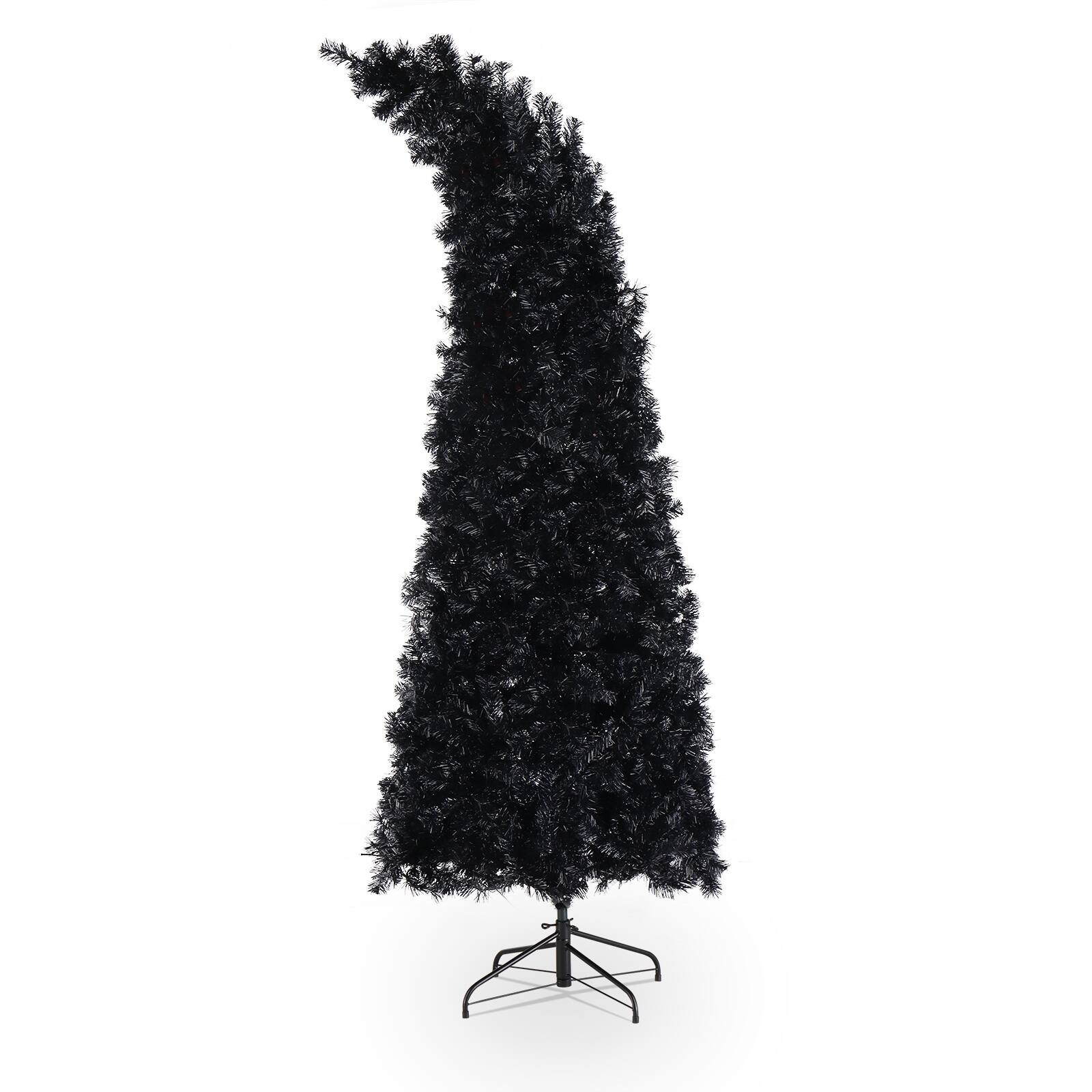 Alt View 7. Spaco - Spaco 7ft Wizard Hat Christmas Tree with 1050 Tips and 400 Lights - Black.