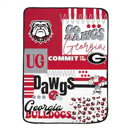 Pegasus - Georgia Bulldogs 66" x 95" Oversized Loco Check Ultra Cozy Blanket - Multicolor