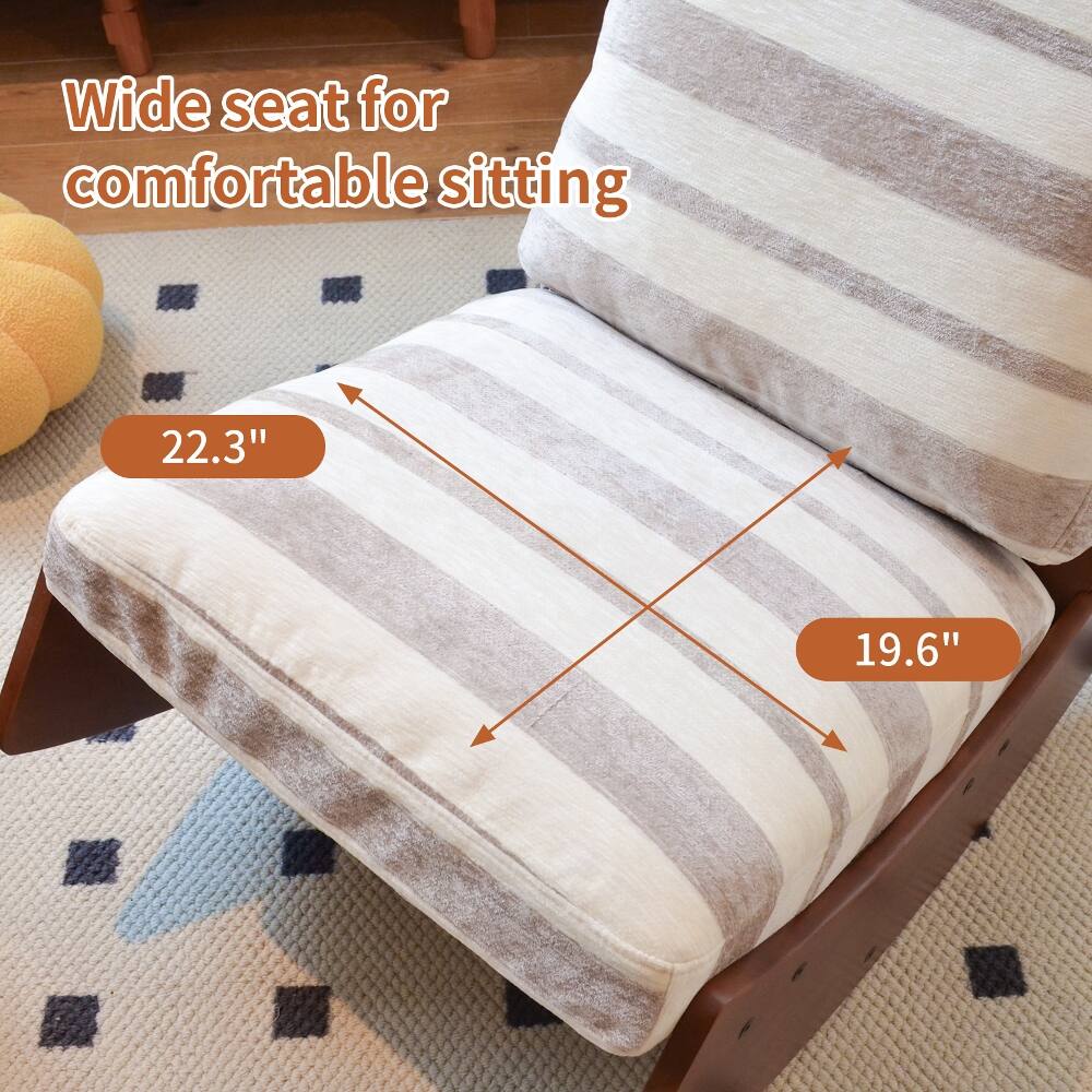 Wide seat for comfortable sitting  
22.3" x 19.6"