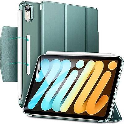 Alt View 2. SaharaCase - iPad mini A17 Pro & 6th Generation 2021 Protection Bundle, Folio Case with Tempered Glass Screen - Green.