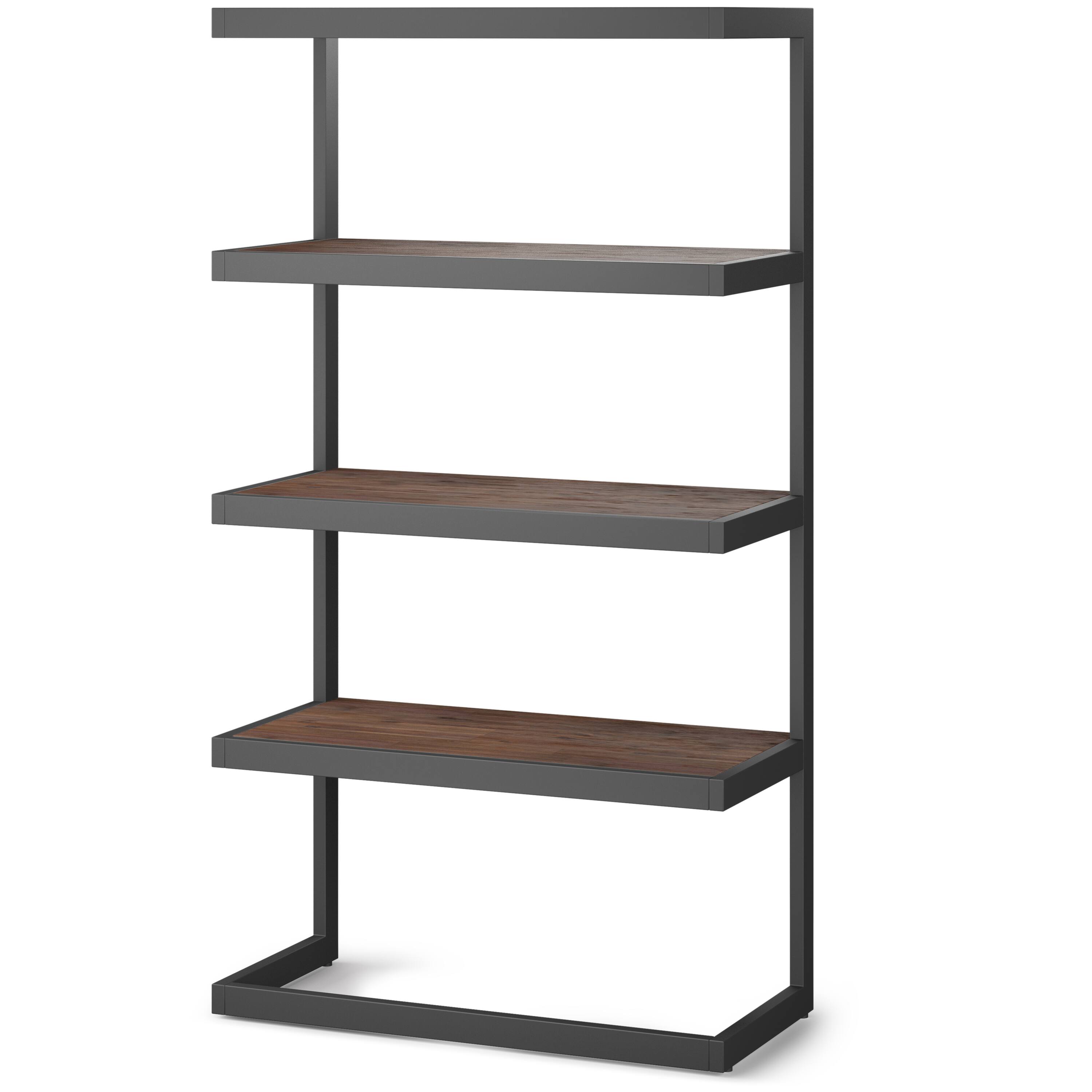 Simpli Home – Erina Bookcase – Distressed Charcoal Brown Sansujyuku sansujyuku.com