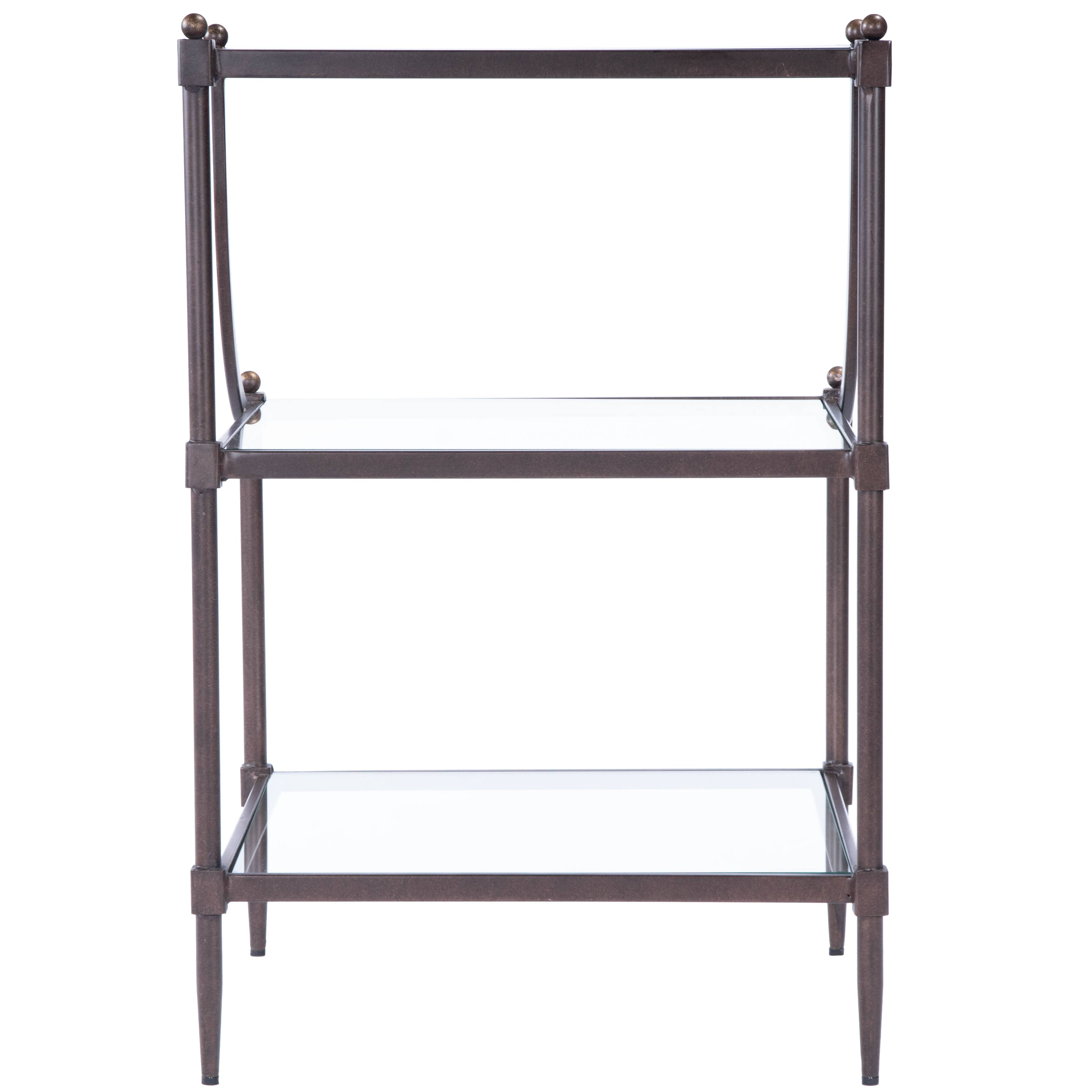 Alt View 3. Butler Specialty - Peninsula Metal & Glass Side Table - Bronze.