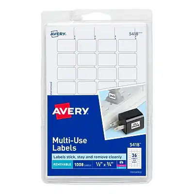 Avery Easy Peel Laser/Inkjet Multipurpose Labels, 1/2