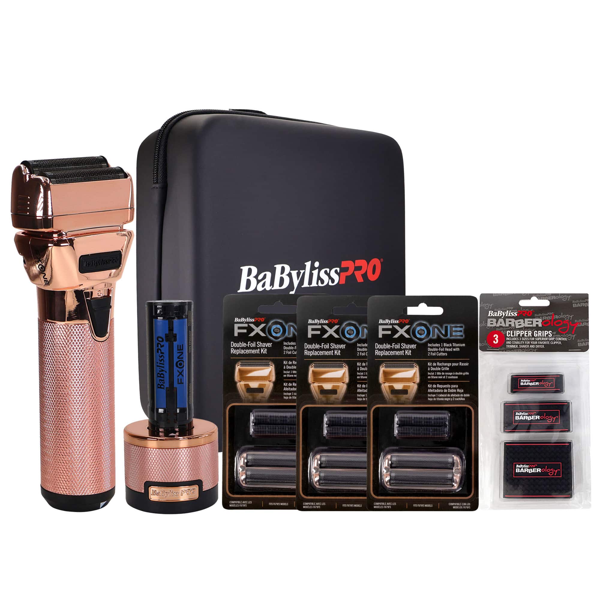 BaBylissPRO - BaByliss Pro FXONE ROSEFX Shaver FX79FSRG ( Gold) Barber Essential Bundle - Rose