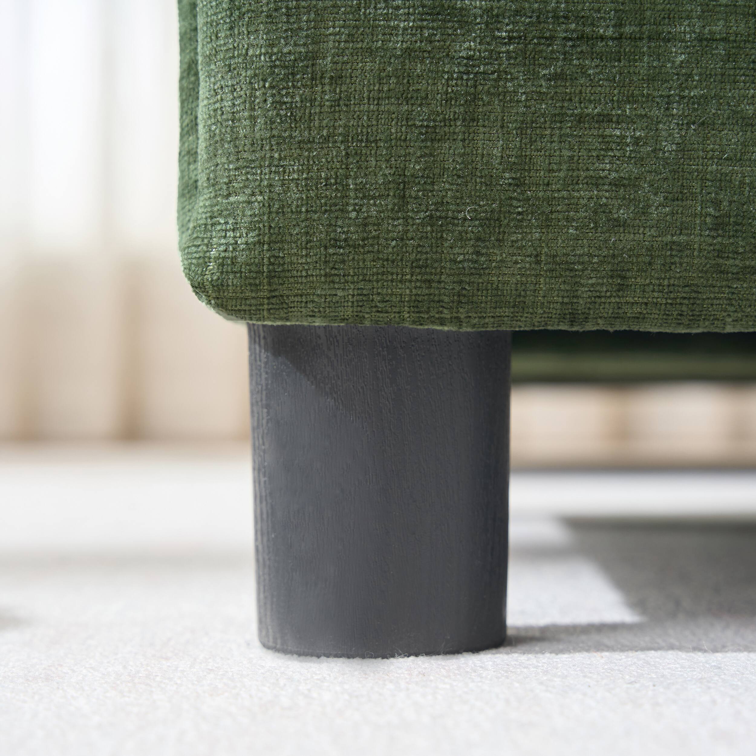 Alt View 10. Meqiodas - 39.4" Modern Accent Chair with Ottoman, Living Room Club Chair Chenille Upholstered Armchair , Reading Chair for Bedroom - Green.