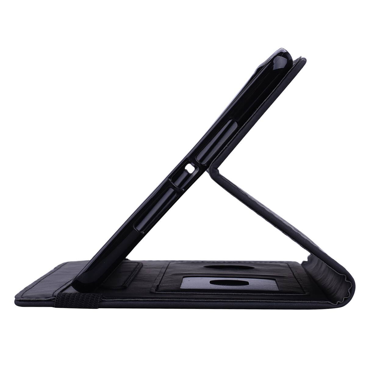 Alt View 3. Dteck - Case for Samsung Galaxy Tab S10 Ultra & S9 Ultra & S8 Ultra (X920/X910/X900),Shockproof Embossed PU Leather Folio Cover - Black.