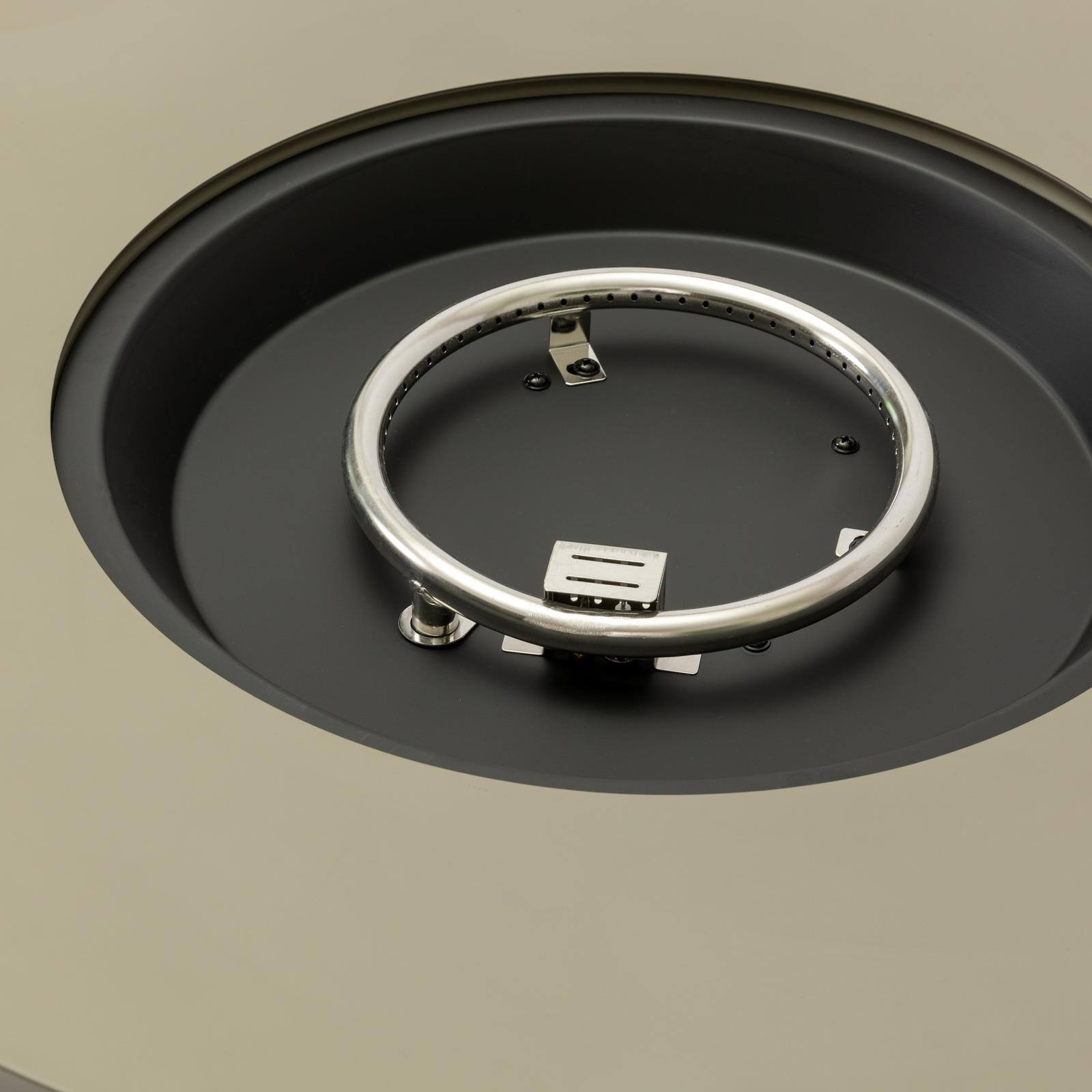 Alt View 5. Spaco - 36" Round Propane Fire Pit Table, Safe Push-Button Ignition with Multi-Purpose Metal Cover - Grey.