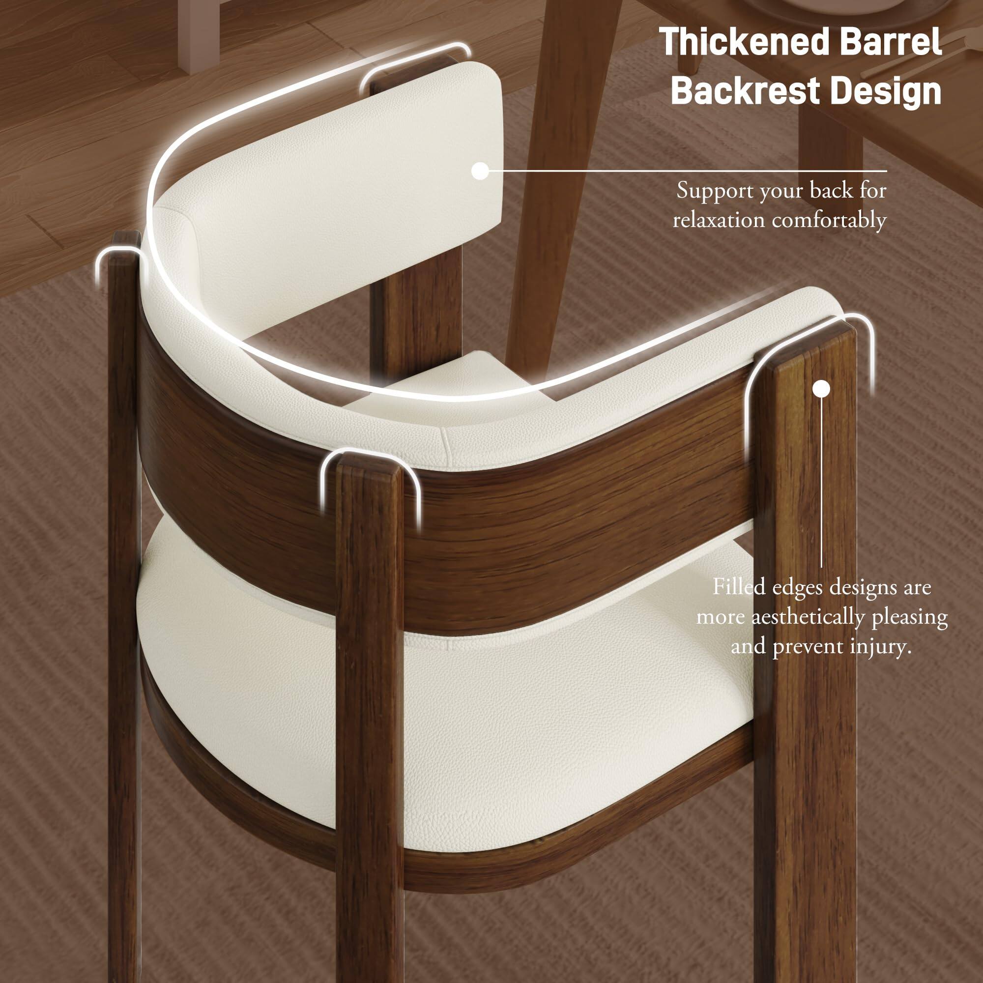 Thickened Barrel Backrest Design  
Support your back for relaxation comfortably  

Filled edges designs are more aesthetically pleasing and prevent injury.