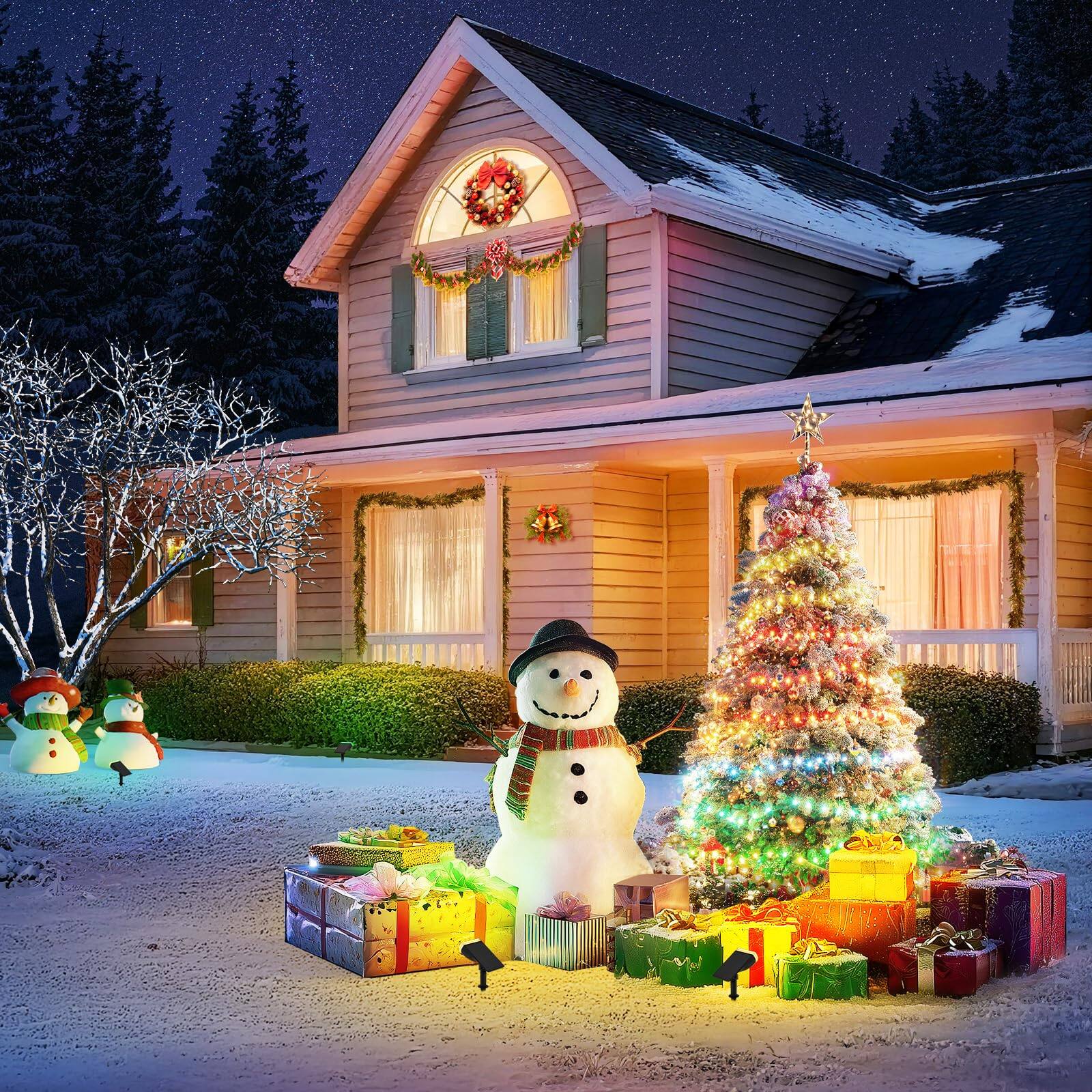 Alt View 2. NICHOLAS KLEIN - Rgb Christmas Solar Lights Outdoor Waterproof Ip67 Starray - Warm White 4 Pack.