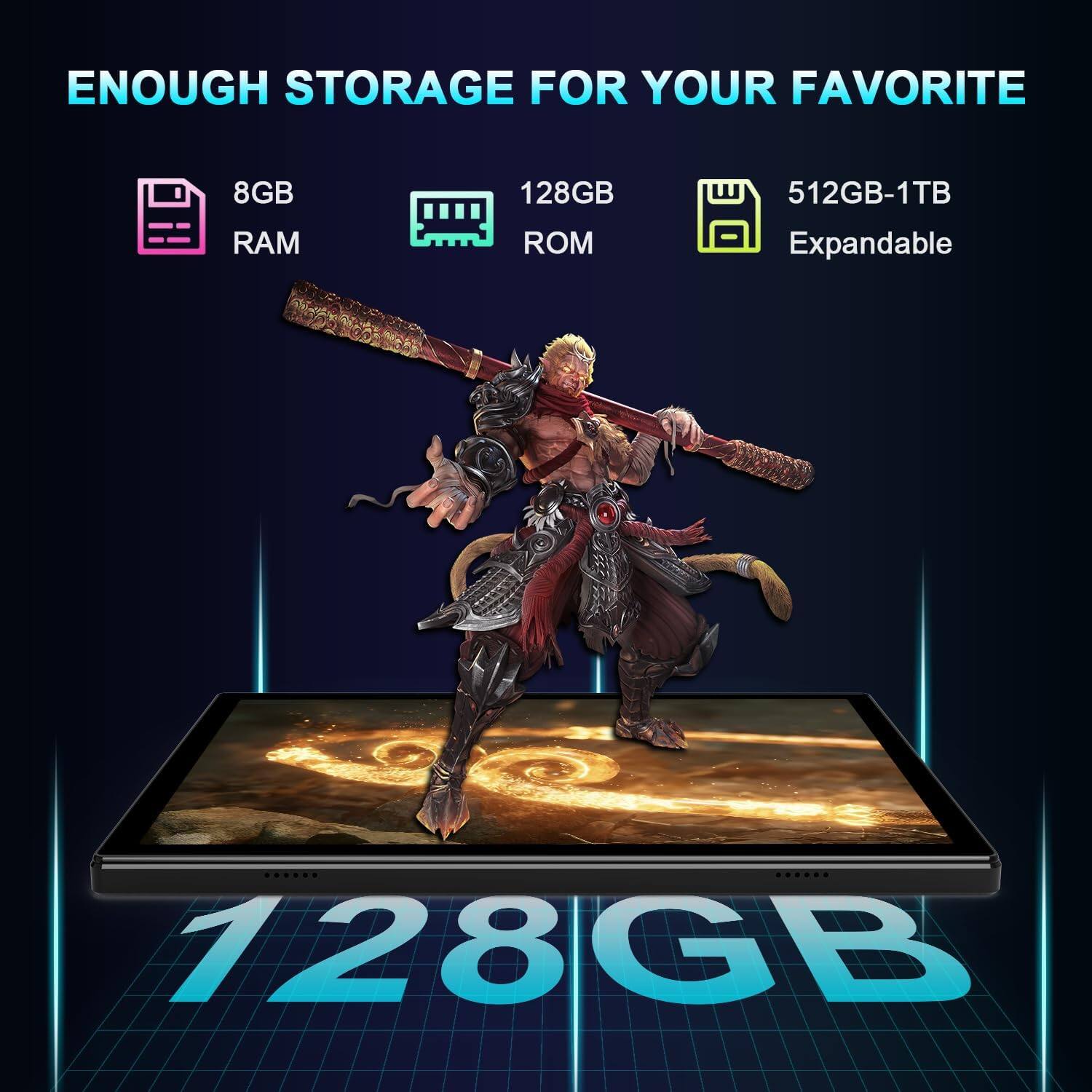 ENOUGH STORAGE FOR YOUR FAVORITE 8GB RAM 128GB ROM 512GB-1TB Expandable 728GB